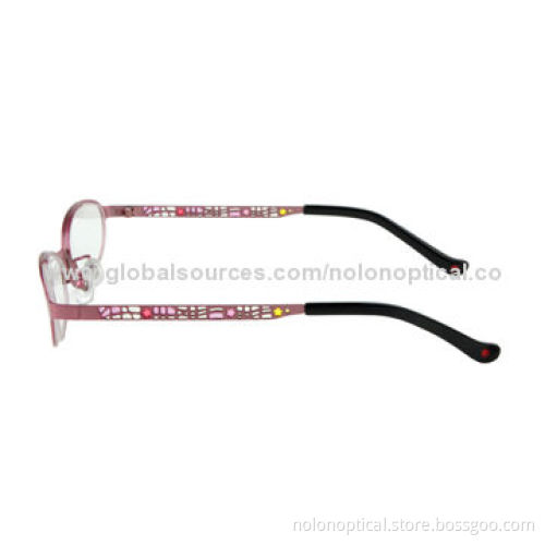 Beautiful Metal Girls' Eyeglass Frame, Logos Can be Printed
